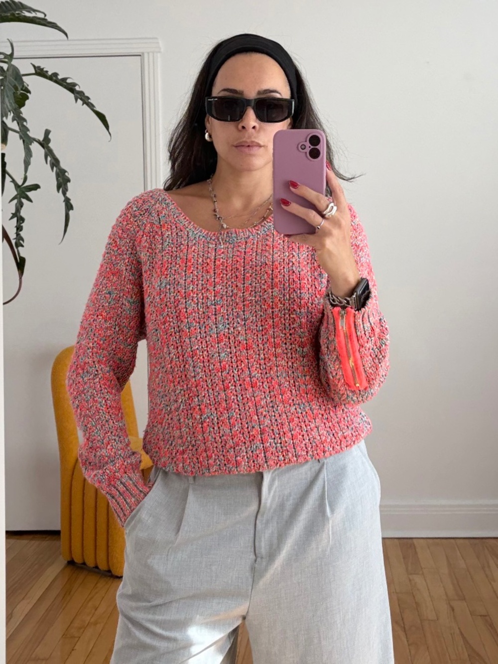 Maison scotch rainbow knit pullover